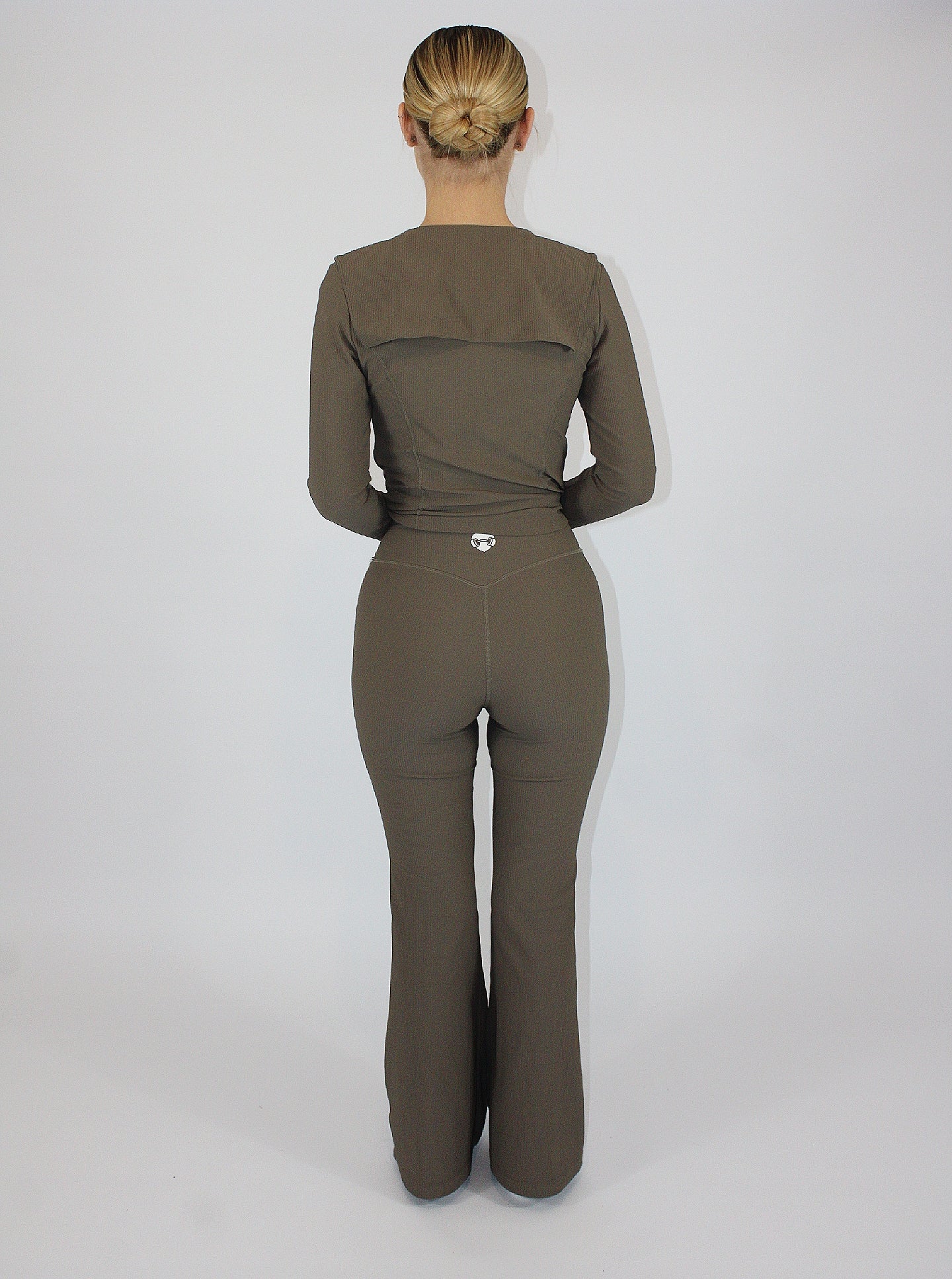 Ribbed Brown Flares