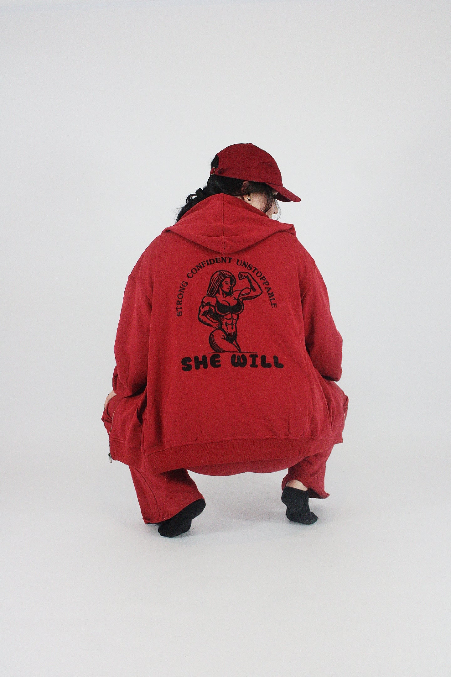 Red Zip Hoodie