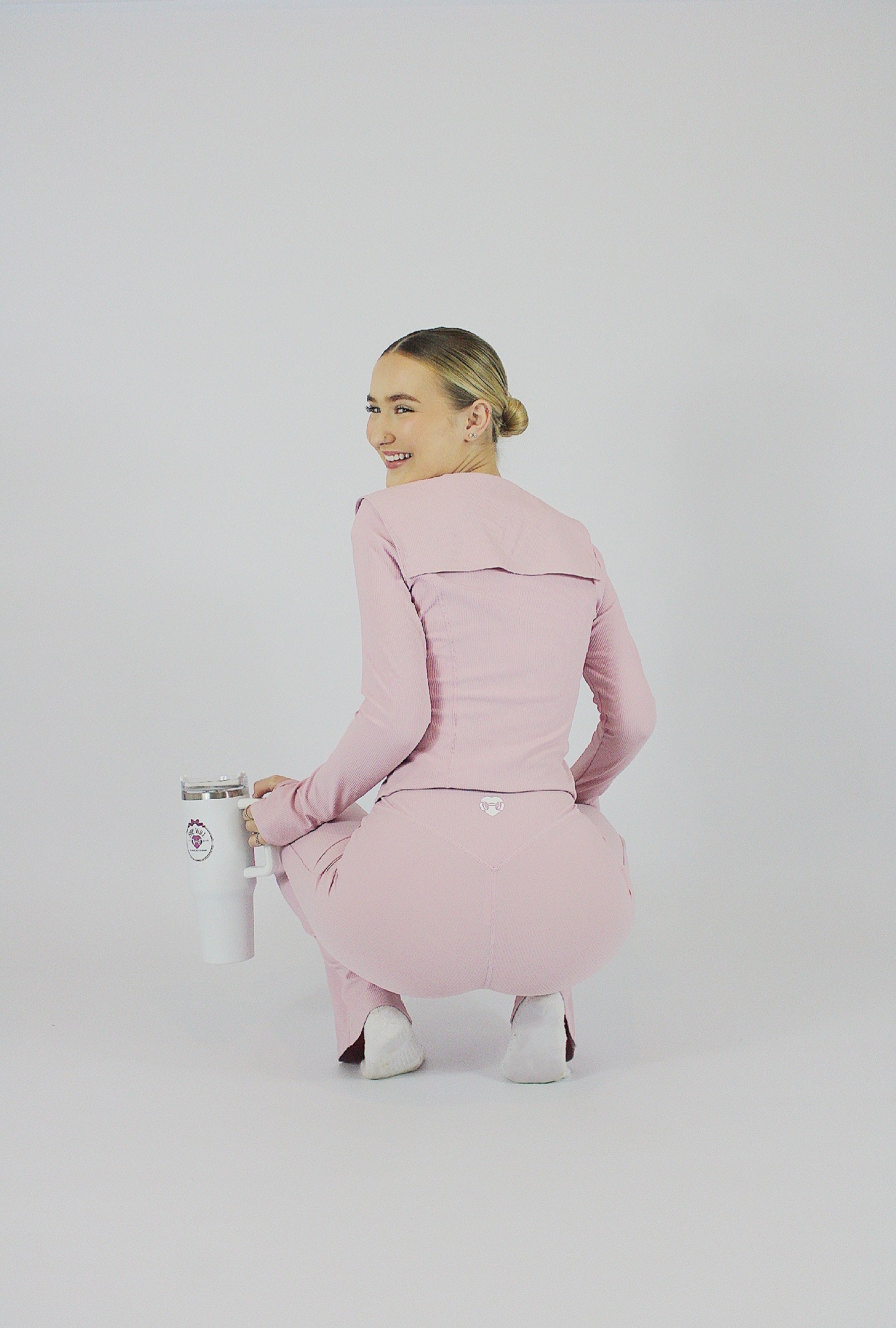 Ribbed Pink Flares