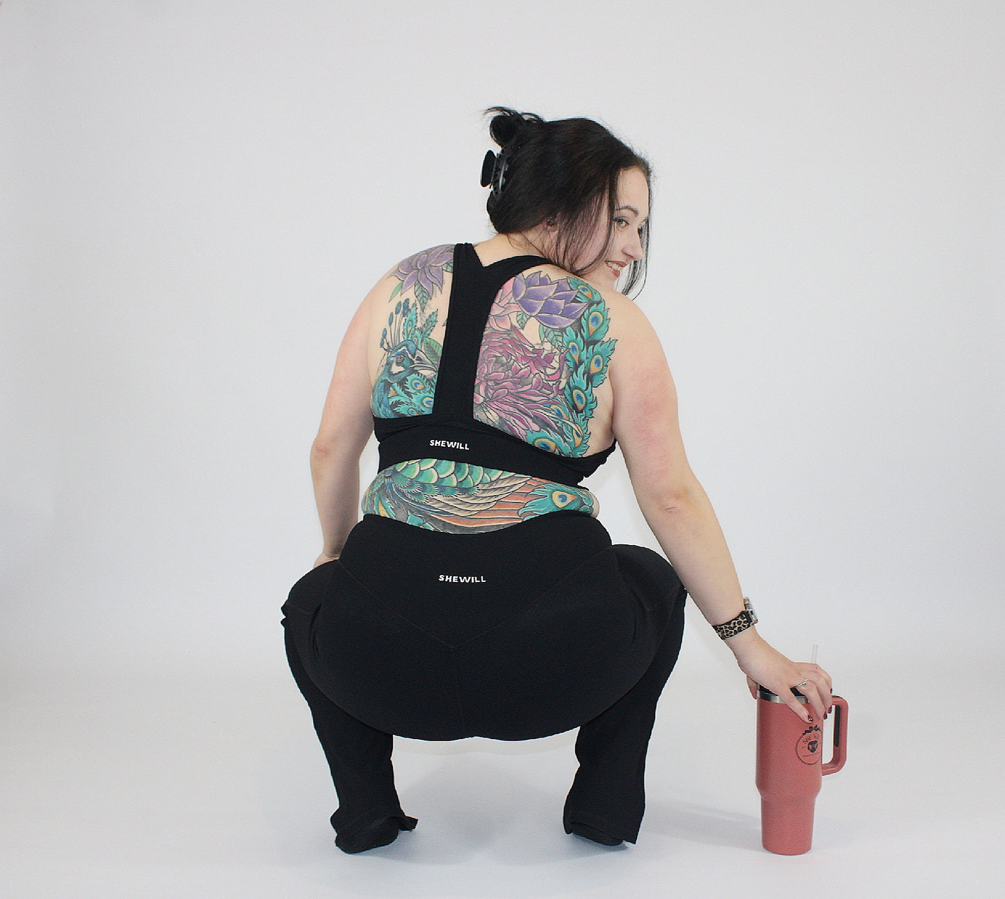 Ribbed Black sports bra