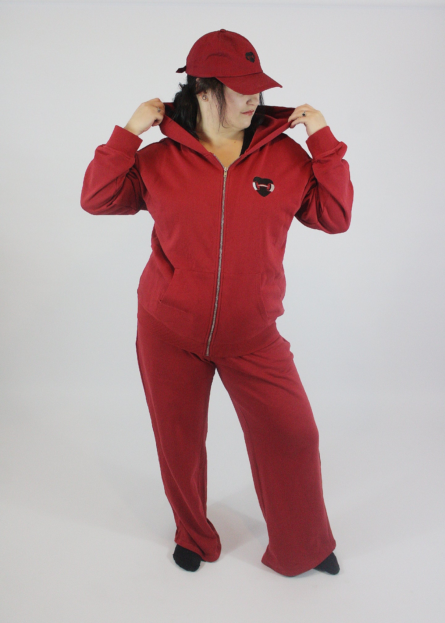 Red Wide Joggers