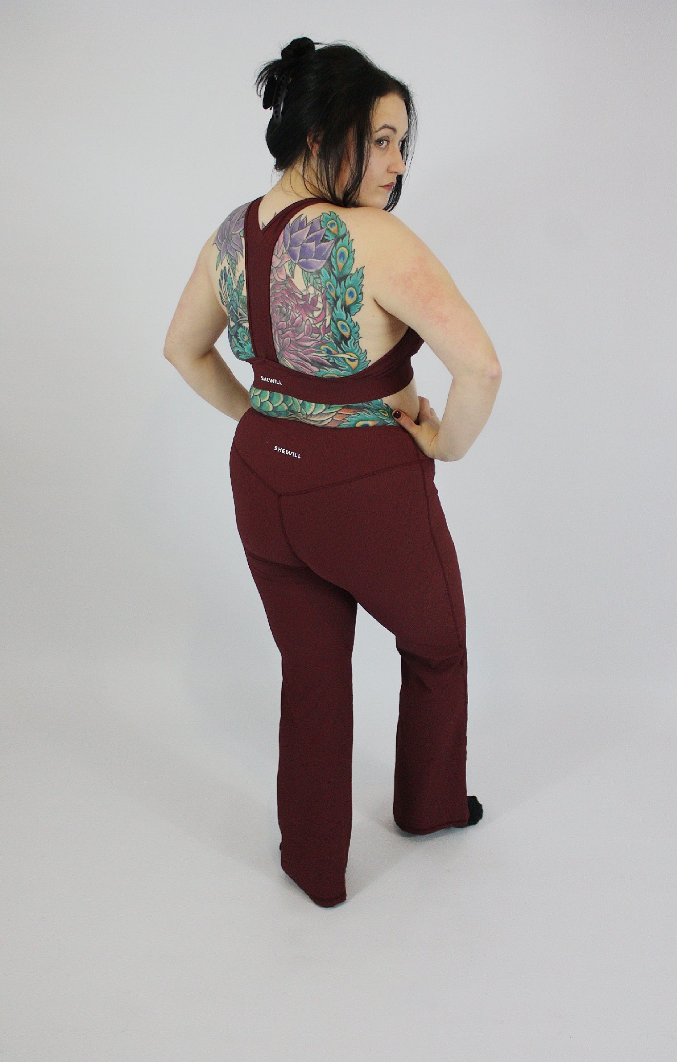 Ribbed Wine flares