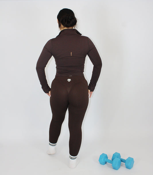 Brown & white leggings