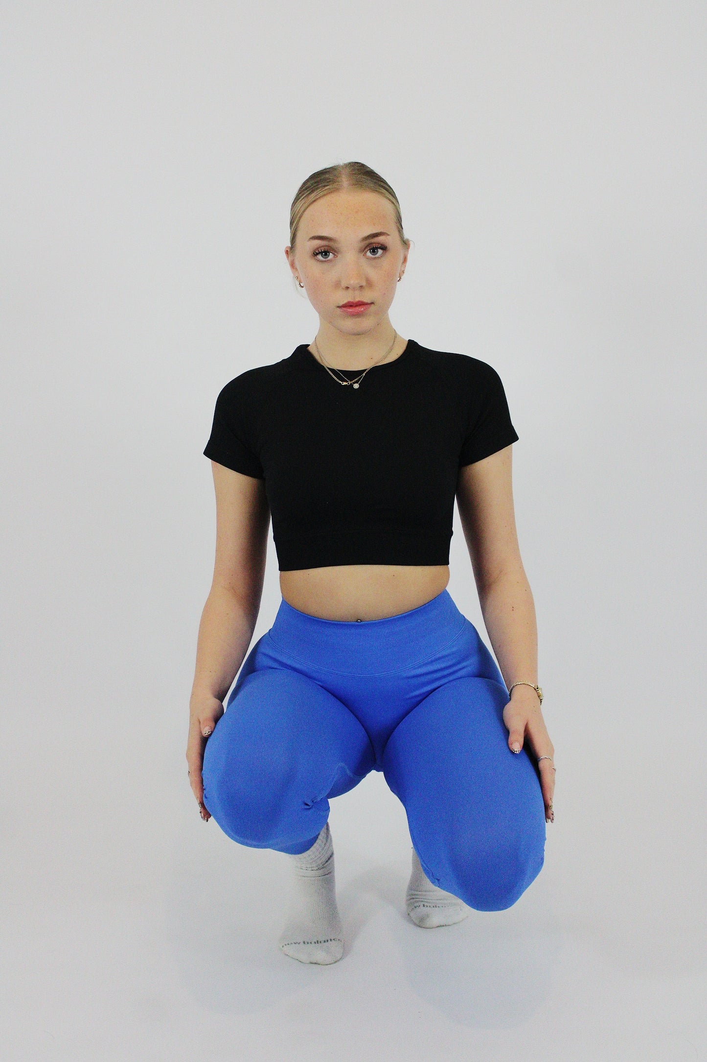 Black compression cropped tee